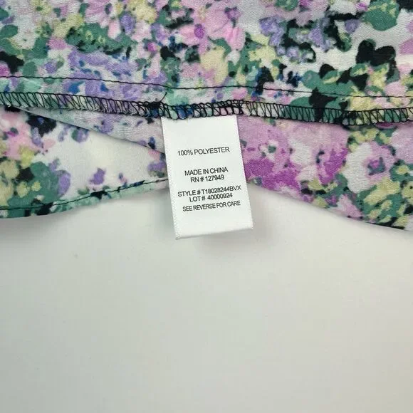 Floral & Ivy Top Size 3X Colorful Boho Peasant Cottagecore Long Sleeve Blouse - Picture 10 of 11